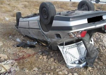 یک کشته و دو زخمی در حادثه واژگونی خودرو 405 در روستای سرتنگ چلو