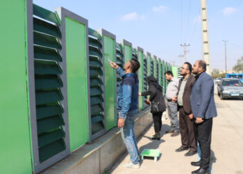 عملیات رنگ آمیزی و زیباسازی پل حد فاصل میدان یاعلی به نفتون در حال انجام است