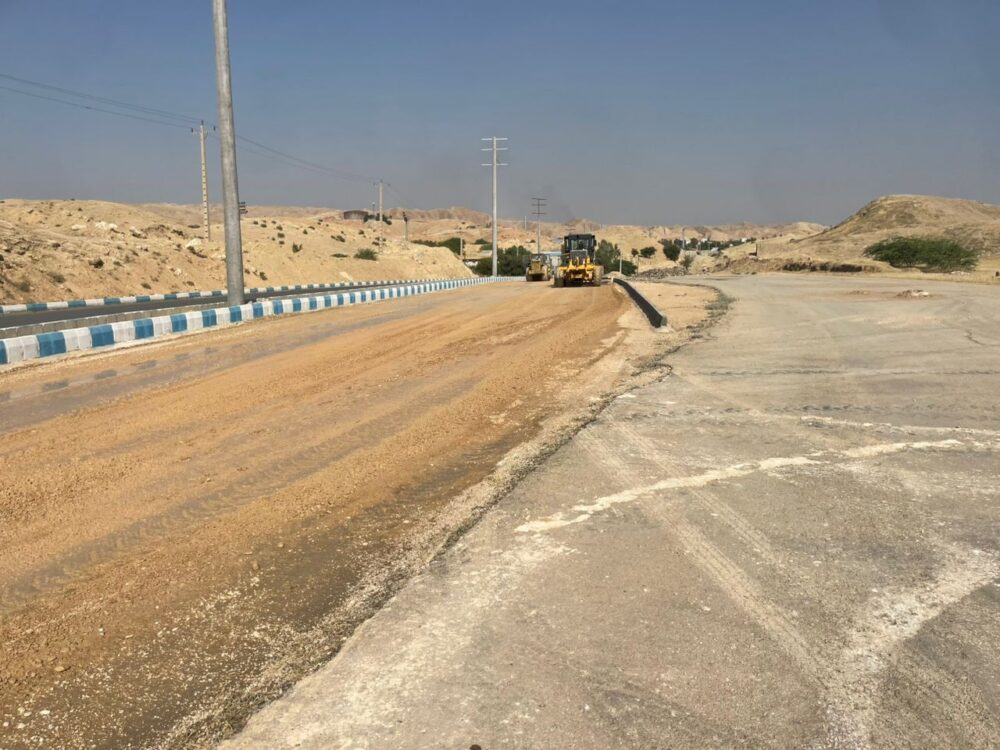 گام دوم تعریض و بهسازی محور حادثه‌خیز گلف با همت شهردار و معاونت امور زیربنایی شهرداری مسجدسلیمان