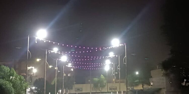 اجرای نورپردازی پل‌های چمران و هشت‌بنگله توسط شهرداری مسجدسلیمان