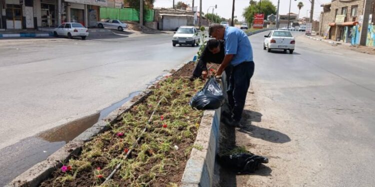 تشریح عملکرد هفتگی معاونت خدمات شهری شهرداری مسجدسلیمان در حوزه فضای سبز / گسترش اقدامات عمرانی و نگهداری در راستای بهبود فضای سبز شهری