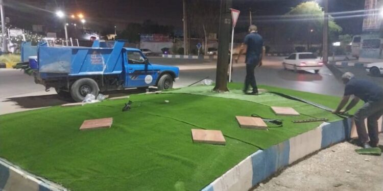 ایمن‌سازی، زیرسازی و جانمایی المان اسب پرنده در دستور کار شهرداری مسجدسلیمان قرار گرفت