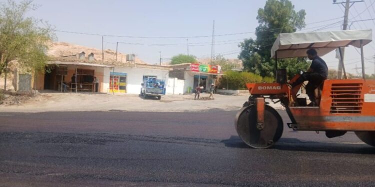 جاده هنرستان با دستور شهردار مسجدسلیمان ترمیم شد