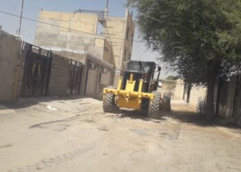 ساماندهی محوطه بیرونی آرامستان بهشت زهرای چهاربیشه با اجرای عملیات عمرانی