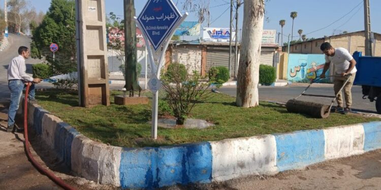 گام تازه شهرداری مسجدسلیمان در توسعه و زیباسازی فضای سبز شهری