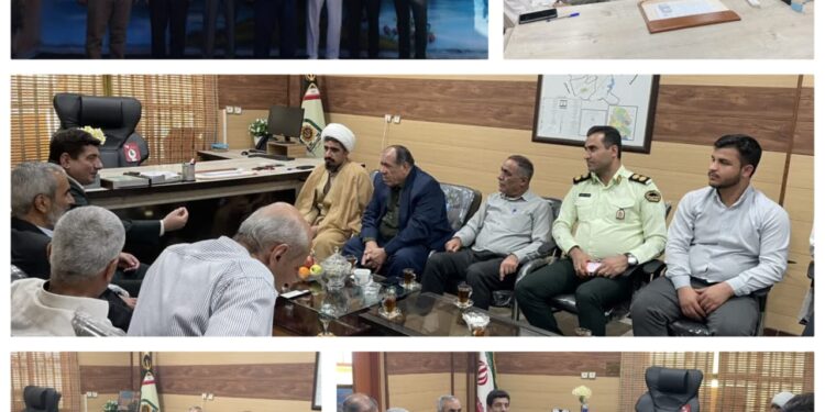 دیدار ونشست صمیمی با فرمانده محترم انتظامی وفرماندار محترم شهرستان اندیکا