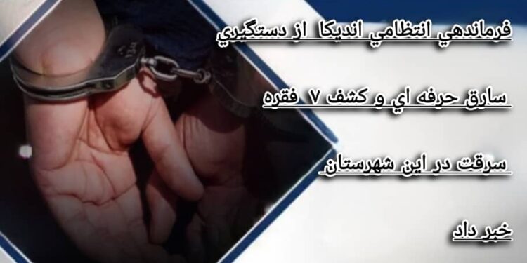 فرماندهی انتظامی اندیکا از دستگیری سارق حرفه ای و کشف 7 فقره سرقت در این شهرستان خبر داد