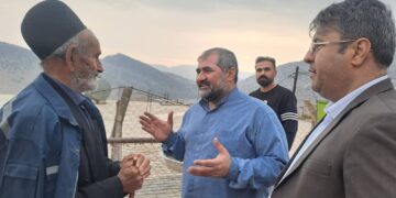 بازدید مسئولان دفتر نماینده اندیکا از پروژه‌های عمرانی بخش چلو