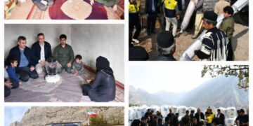 توزیع اقلام اهدایی خیرین در روستای موری بخش چلو