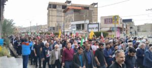 راهپیمایی باشکوه روز جهانی قدس با حضور پرشور مردم مؤمن و روز دار مسجدسلیمان